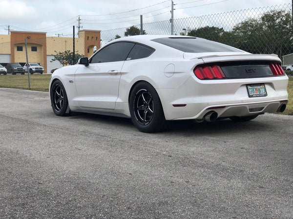 DRAG PACK STREET DRAG RACE V-STAR WHEELS 17x10 54 OFFSET & 18X5 5X114.3 -12 OFFSET 05-14 S197 (NO BREMBO) & S550 MUSTANG INCLUDING THE GT WITH PP BREMBO BRAKES 2024 S650 NON PP & DARKHORSE BLACK OR POLSHED // PART # VWST013 & 14, VWST027 & 28 VWST096 & 97