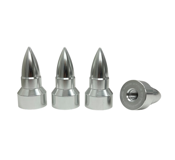 BULLET LUG NUT CAPS CNC MACHINED BILLET ALUMINUM, MANY FINISHES TO CHOOSE FROM // DIAMETER: 25MM LENGTH: 51MM PART # LGC023