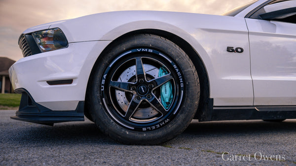 STREET DRAG RACE FRONT V-STAR WHEEL 18X5 5X114.3 -25.4 OFFSET (2" BACKSPACING) FOR 2005-2014 S197 FORD MUSTANG GT WITH PERFORMANCE PACKAGE BREMBO BRAKES & GT500 // PART # VWST087