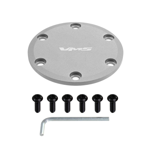 HORN DELETE PLATE KIT FOR 6 and 5 BOLT HUBS for use on VMS RACING ALUMINUM STEERING WHEELS: APEX GLADIATOR  FURY and PRODIGY // PART # SW650 (5 BOLT) or SW750 (6 BOLT)