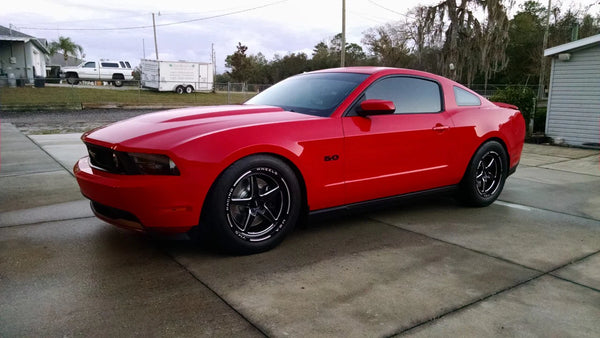 DRAG PACK STREET DRAG RACE V-STAR WHEELS 17x10 54 OFFSET & 18X5 5X114.3 -12 OFFSET 05-14 S197 (NO BREMBO) & S550 MUSTANG INCLUDING THE GT WITH PP BREMBO BRAKES 2024 S650 NON PP & DARKHORSE BLACK OR POLSHED // PART # VWST013 & 14, VWST027 & 28 VWST096 & 97