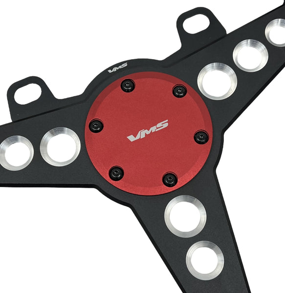 HORN DELETE PLATE KIT FOR 6 and 5 BOLT HUBS for use on VMS RACING ALUMINUM STEERING WHEELS: APEX GLADIATOR  FURY and PRODIGY // PART # SW650 (5 BOLT) or SW750 (6 BOLT)