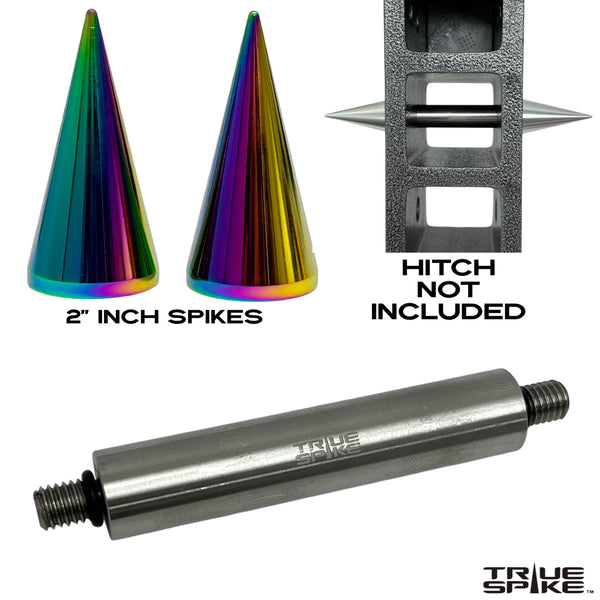 TRUE SPIKE TRAILER TOW STOW HITCH RECEIVER PIN KIT 5/8" STAINLESS STEEL PIN WITH SPIKES or BULLETS