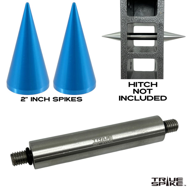 TRUE SPIKE TRAILER TOW STOW HITCH RECEIVER PIN KIT 5/8" STAINLESS STEEL PIN WITH SPIKES or BULLETS