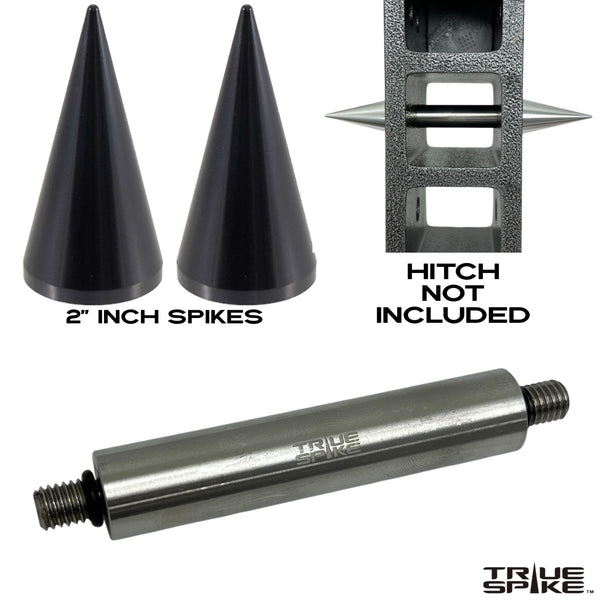 TRUE SPIKE TRAILER TOW STOW HITCH RECEIVER PIN KIT 5/8" STAINLESS STEEL PIN WITH SPIKES or BULLETS