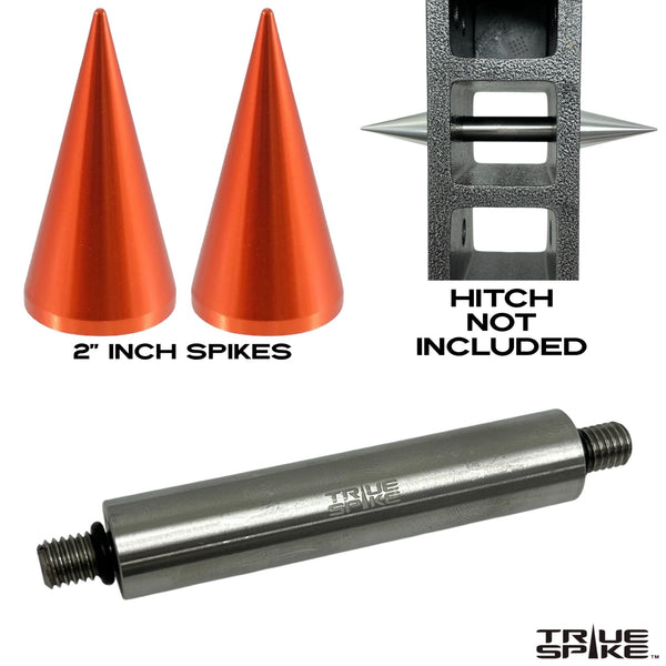 TRUE SPIKE TRAILER TOW STOW HITCH RECEIVER PIN KIT 5/8" STAINLESS STEEL PIN WITH SPIKES or BULLETS