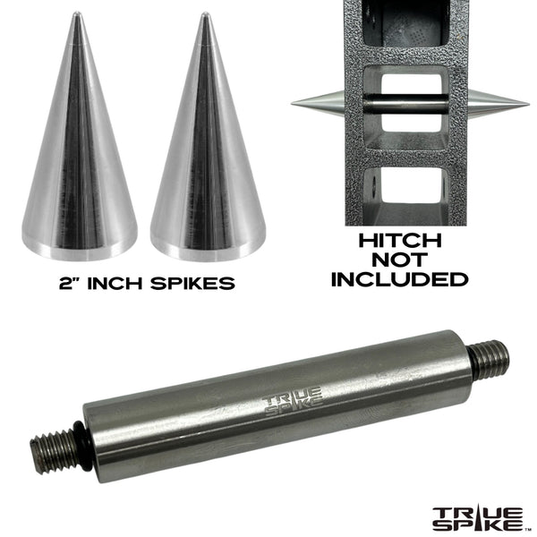 TRUE SPIKE TRAILER TOW STOW HITCH RECEIVER PIN KIT 5/8" STAINLESS STEEL PIN WITH SPIKES or BULLETS