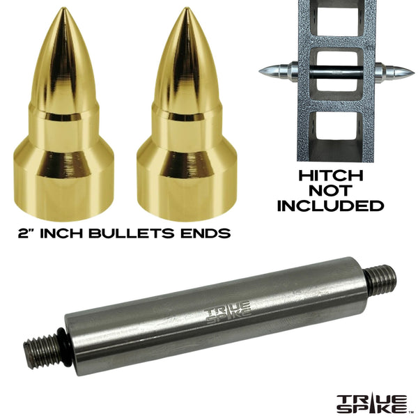 TRUE SPIKE TRAILER TOW STOW HITCH RECEIVER PIN KIT 5/8" STAINLESS STEEL PIN WITH SPIKES or BULLETS