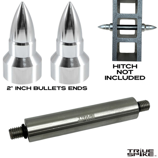 TRUE SPIKE TRAILER TOW STOW HITCH RECEIVER PIN KIT 5/8" STAINLESS STEEL PIN WITH SPIKES or BULLETS