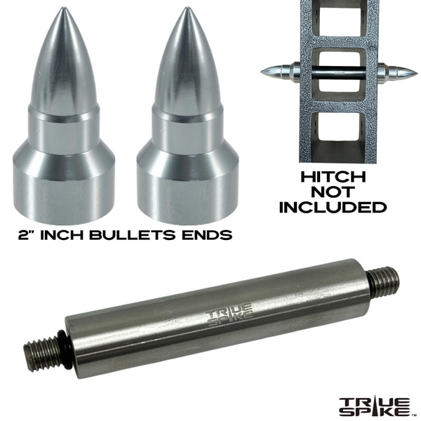 TRUE SPIKE TRAILER TOW STOW HITCH RECEIVER PIN KIT 5/8" STAINLESS STEEL PIN WITH SPIKES or BULLETS