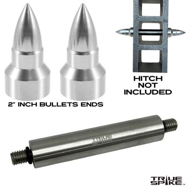 TRUE SPIKE TRAILER TOW STOW HITCH RECEIVER PIN KIT 5/8" STAINLESS STEEL PIN WITH SPIKES or BULLETS