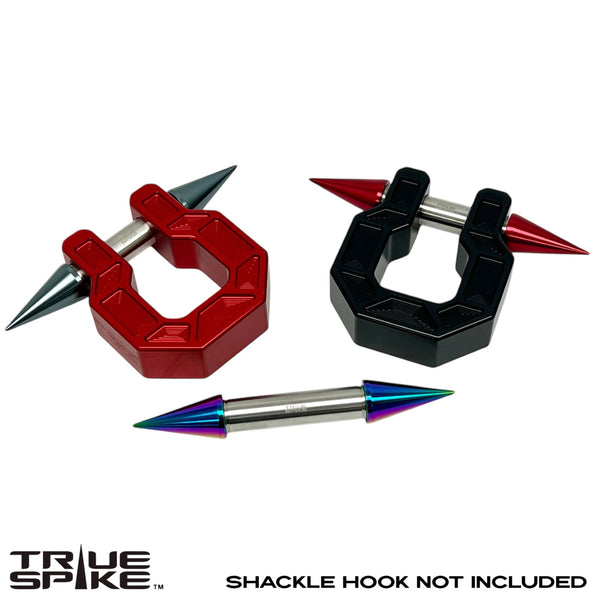 TRUE SPIKE STAINLESS STEEL TOW PULL PIN KIT 3/4" WITH SPIKES or BULLETS for BUMPER RECOVERY SHACKLE or TOW HOOK D RING