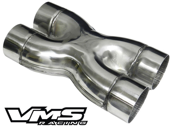 UNIVERSAL  X PIPE STAINLESS STEEL CUSTOM EXHAUST CROSSOVER 3" INCH CHROME