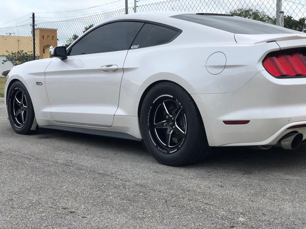 STREET DRAG RACE FRONT V-STAR WHEEL 18X5 5X114.3 -12 OFFSET (2.5" BACKSPACING) FOR 2005-2014 S197 (NO BREMBOS) & S550 FORD MUSTANG INCLUDING THE GT WITH PP BREMBO BRAKES 2024 S650 NON PP & DARKHORSE BLACK OR POLSHED // PART # VWST014 or VWST028