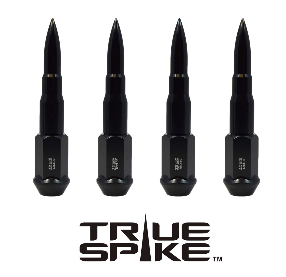 1/2-20 112MM LONG SPIRAL SPIKE FORGED STEEL LUG NUTS ANODIZED ALUMINUM
