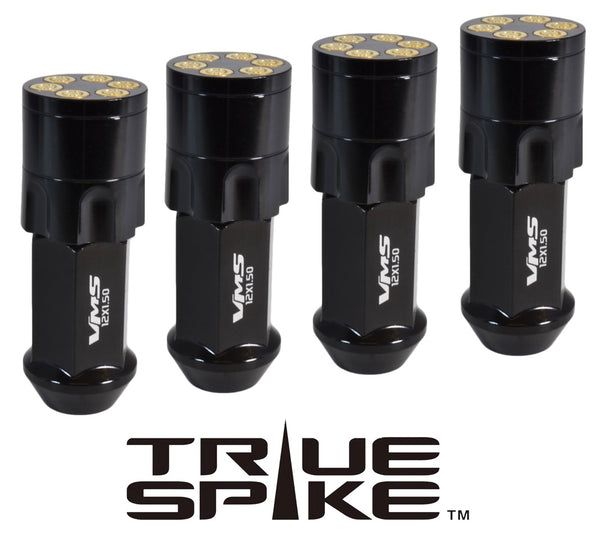 1/2-20 101MM LONG MACHINED SPIRAL SPIKE FORGED STEEL LUG NUTS ANODIZED