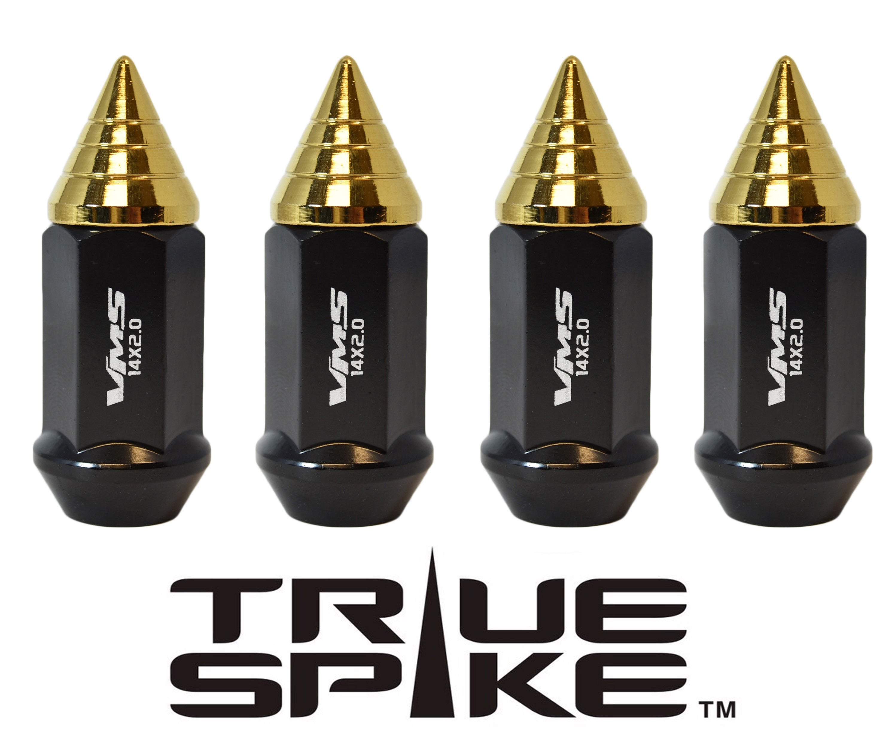 1/2-20 112MM LONG SPIRAL SPIKE FORGED STEEL LUG NUTS ANODIZED