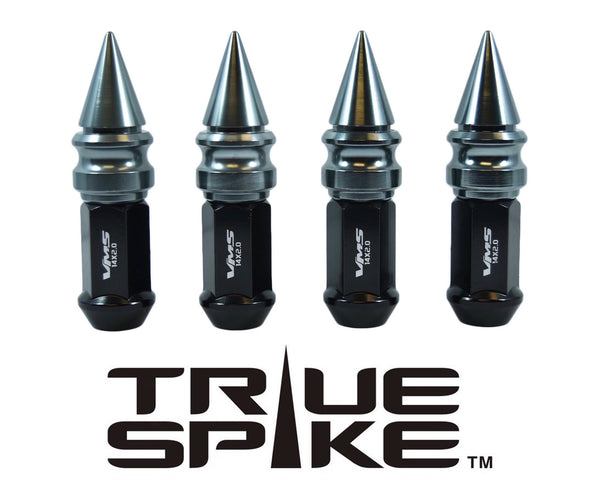 14x2.0 MM 101MM LONG RIBBED SPIKE (25MM DIAMETER) STEEL LUG NUTS ANODIZED ALUMINUM CAPS TRUCK LENGTH 04-14 FORD F150 RAPTOR TREMOR EXPEDITION // 25MM CAP DIAMETER 51MM CAP LENGTH PART NUMBER LGC028