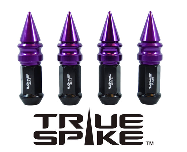 14x2.0 MM 101MM LONG RIBBED SPIKE (25MM DIAMETER) STEEL LUG NUTS ANODIZED ALUMINUM CAPS TRUCK LENGTH 04-14 FORD F150 RAPTOR TREMOR EXPEDITION // 25MM CAP DIAMETER 51MM CAP LENGTH PART NUMBER LGC028