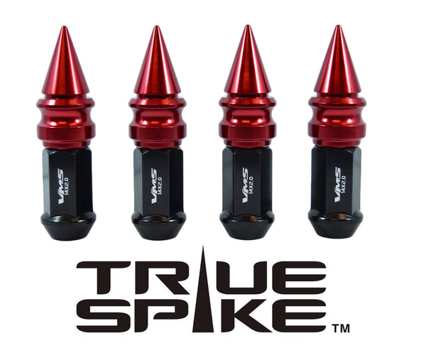 14x2.0 MM 101MM LONG RIBBED SPIKE (25MM DIAMETER) STEEL LUG NUTS ANODIZED ALUMINUM CAPS TRUCK LENGTH 04-14 FORD F150 RAPTOR TREMOR EXPEDITION // 25MM CAP DIAMETER 51MM CAP LENGTH PART NUMBER LGC028