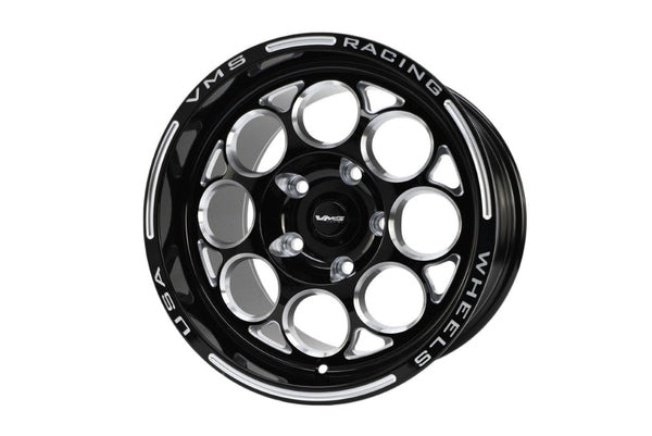 STREET OR DRAG RACE 5 LUG MODULO WHEEL 15x10 5X115 30 OFFSET (6.7" BACKSPACING) 09-22 DODGE CHALLENGER/CHARGER WITH REAR BRAKE CONVERSION TO USE 15" WHEELS// PART # VWMO015