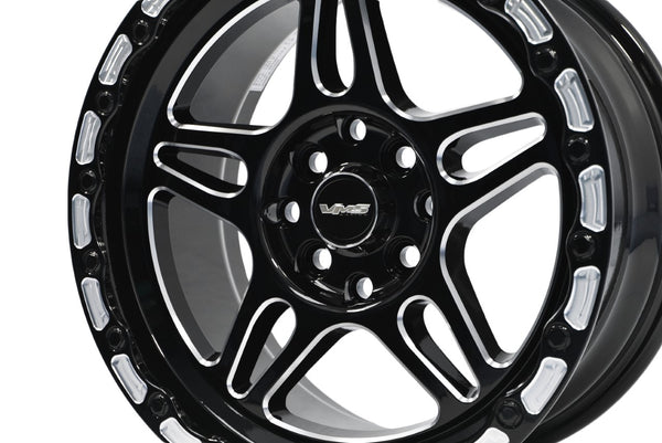 BLACKBURN WHEEL 15X7.5 5x114.3 20 OFFSET 5 LUG BLACK MILLING FINISH // PART # VWBN003