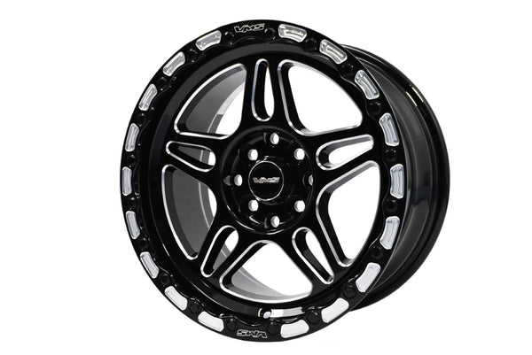 BLACKBURN WHEEL 15X7.5 5x114.3 20 OFFSET 5 LUG BLACK MILLING FINISH // PART # VWBN003