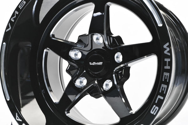 STREET OR DRAG RACE 5 LUG V-STAR WHEEL 15x10 5X120.7 (5x4.75") +25 OFFSET (6.5" BACKSPACING) // PART # VWST058