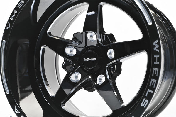 STREET OR DRAG RACE 5 LUG V-STAR WHEEL 15x10 5X114.3 (5x4.5") 0 OFFSET (5.5" BACKSPACING) // PART # VWST019