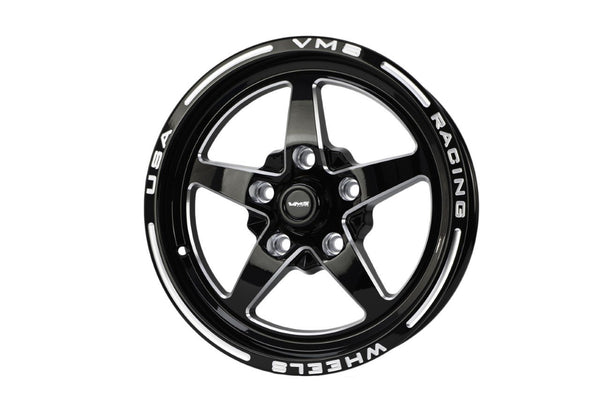 FRONT DRAG RACE V-STAR 5 LUG WHEEL 15X3.5 5x120.7 (5x4.75") -13 OFFSET (1.75" BACKSPACING)  // PART # VWST055