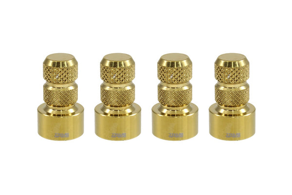 TPMS (TIRE PRESSURE MONITORING SYSTEM) KNURLED BILLET ALUMINUM AIR TIRE RIM WHEEL VALVE STEM CAP COVER KIT AVAILABLE IN MANY COLORS // PART # WVC002