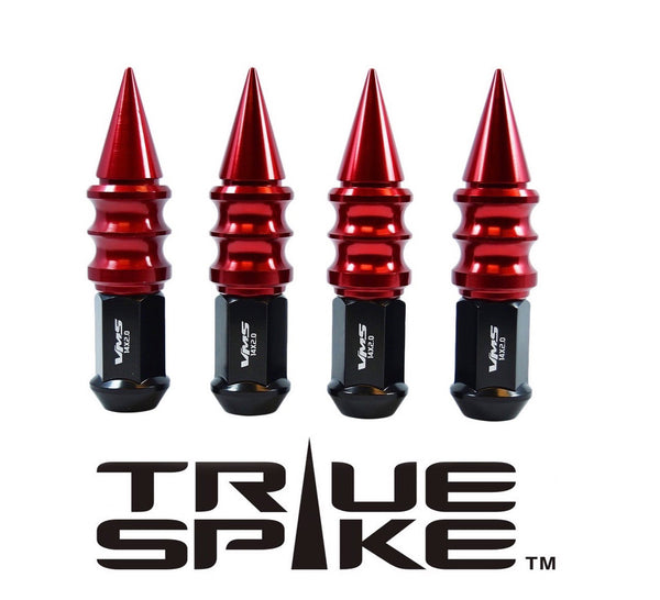 14X1.5 MM 112MM LONG CAR ONLY!!! NO TRUCKS!!! CNC MACHINED FORGED STEEL EXTENDED RIBBED SPIKE LUG NUTS ANODIZED ALUMINUM CAPS // 25MM CAP DIAMETER 73MM CAP LENGTH PART NUMBER LGC029